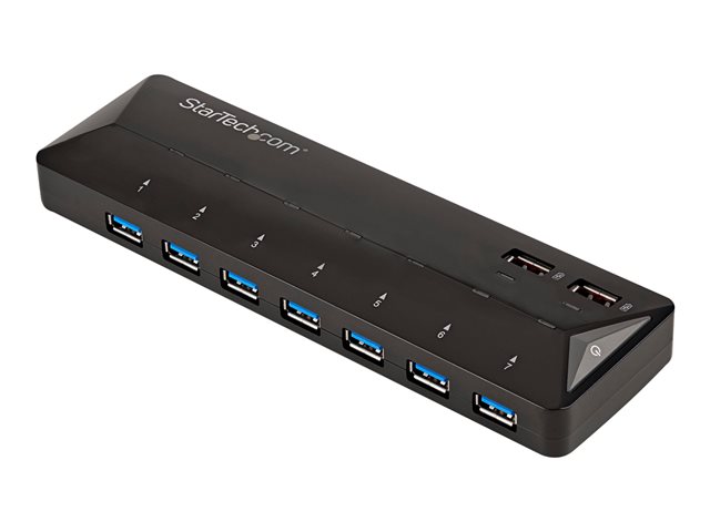 StarTech.com 9 Port USB 3.0 Hub - 7 x USB-A, 2 x USB-A Fast Charge Ports - Multi Port Powered USB Charging Station (ST93007U2C) - USB peripheral sharing switch - 7 x SuperSpeed USB 3.0 - desktop - for P/N: USB312SAT3CB, USB315CB2M, USBLT1MWS, USBLT2MBR, USBLT30CMW, USBLTM1MBK, USBLTM1MWH