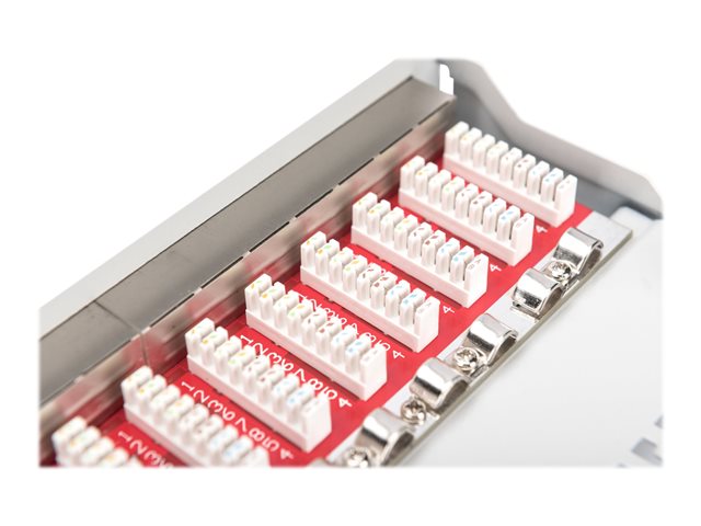 CAT 6A PATCH PANEL SHIELDEDDESKTOP 12-PORT RJ45 GREY