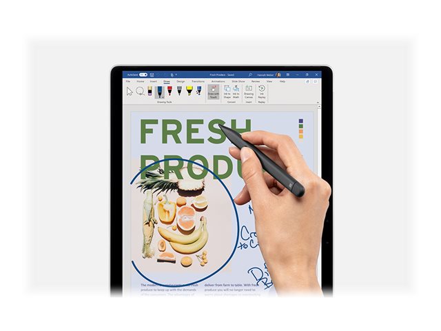 Microsoft Surface Pro Signature Keyboard - Keyboard - with touchpad, accelerometer, Surface Slim Pen 2 storage and charging tray - QWERTZ - black - commercial - with Slim Pen 2 - for Surface Pro 8