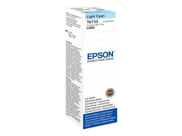 Epson T6735 - 70 ml - light cyan - original - ink refill - for Epson L1800, L800, L805, L810, L850, EcoTank L1800
