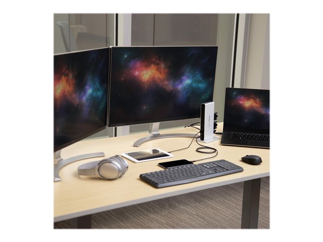 StarTech.com Dual Monitor USB 3.0 Docking Station w/ DVI to VGA & HDMI Adapters, 5x USB 3.0 & Audio - Vertical DVI Dock for Mac & Windows (USB3SDOCKDD) - Docking station - USB - DVI - 1GbE - for P/N: ARMBARDUO, ARMDUAL, ARMDUAL30, ARMSLIMDUO, TB33A1C