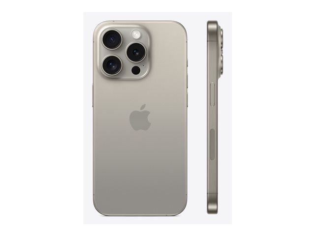 Apple iPhone 15 Pro - 5G smartphone - dual-SIM / Internal Memory 1 TB - OLED display - 6.1" - 2556 x 1179 pixels (120 Hz) - 3x rear cameras 48 MP, 12 MP, 12 MP - front camera 12 MP - natural titanium