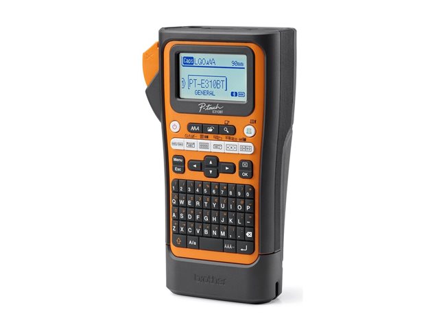 Brother P-Touch PT-E310BTVP - Labelmaker - B/W - thermal transfer - Roll (1.8 cm) - 180 dpi - up to 20 mm/sec - USB 3.0, Bluetooth 5.0 - cutter - mirror print, print preview - orange, black