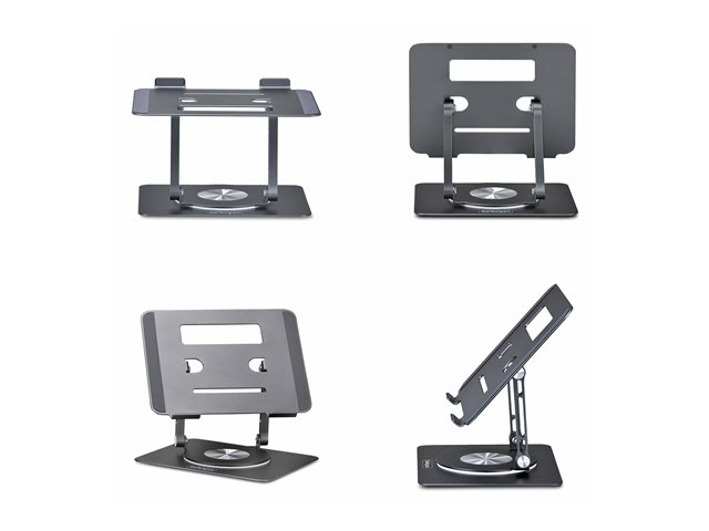 StarTech.com - Notebook stand - 360° rotating base - desktop - silver
