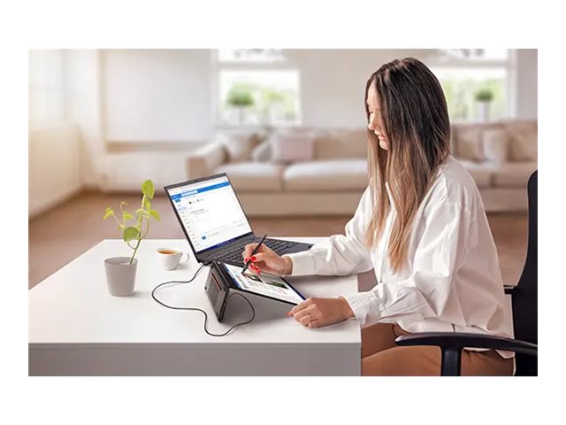 Lenovo ThinkVision M14t Gen 2 - LED monitor - 14\" - portable - touchscreen - 2240 x 1400 - IPS - 300 cd/m² - 1500:1 - 6 ms - 2xUSB-C - raven black