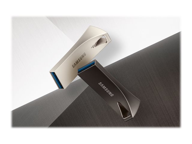 Samsung BAR Plus MUF-64BE3 - USB flash drive - 64 GB - USB 3.1 Gen 1 - champagne silver
