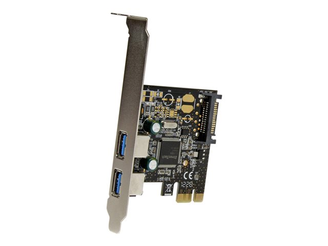 StarTech.com 2 Port PCI Express USB 3.0 Controller Card w/ SATA Power - USB adapter - PCIe - USB 3.0 x 2 - PEXUSB3S23 - USB adapter - PCIe - USB 3.0 x 2 - for P/N: S3510SMU33, USB3S2ESATA3