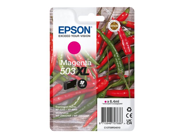 Epson 503XL - 6.4 ml - XL - magenta - original - blister - ink cartridge - for EPL 5200, RIP Station 5200, WorkForce WF-2960