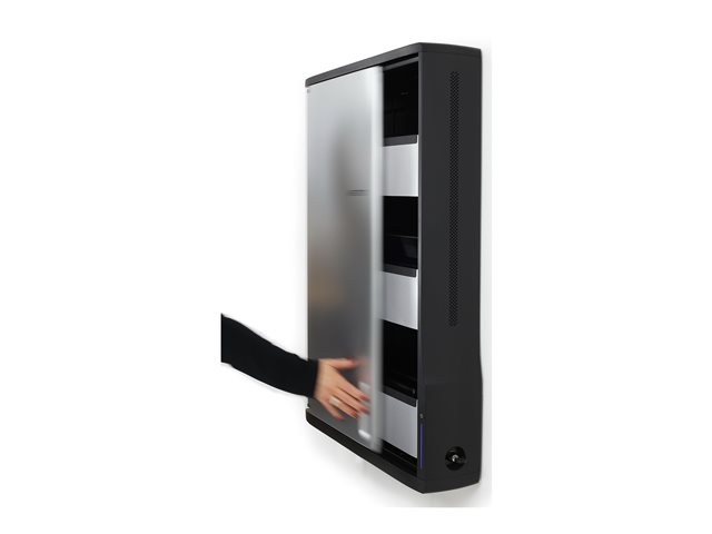 Ergotron Zip12 - Cabinet unit (charge only) - for 12 netbooks/tablets - black, silver - screen size: up to 12\" - wall-mountable