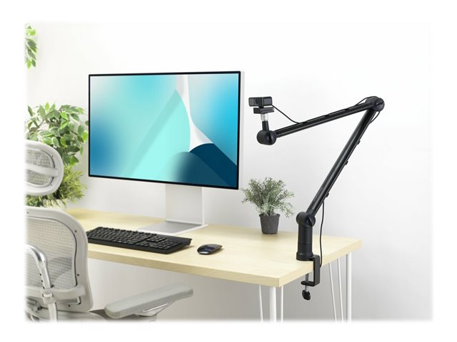 Kensington A1020 - Mounting kit (boom arm, C-clamp) - articulating - for microphone / webcam / light - desk-mountable - for Kensington ProVC Bundle