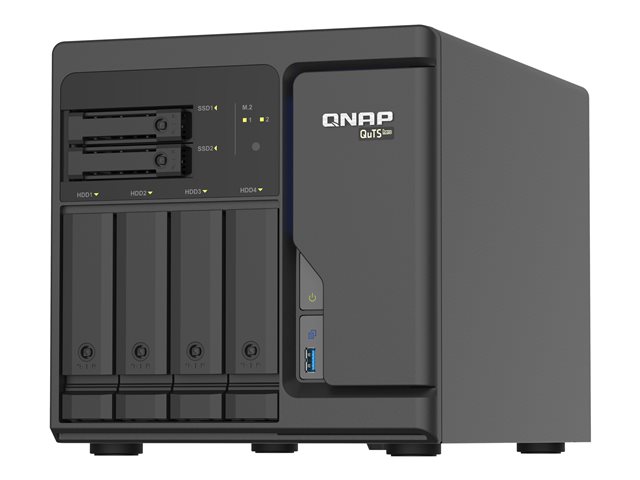 QNAP TS-H686-D1602-8G - NAS server - 6 bays - SATA 6Gb/s - RAID RAID 0, 1, 5, 6, 10, 50, 60, JBOD - RAM 8 GB - 2.5 Gigabit Ethernet - iSCSI support