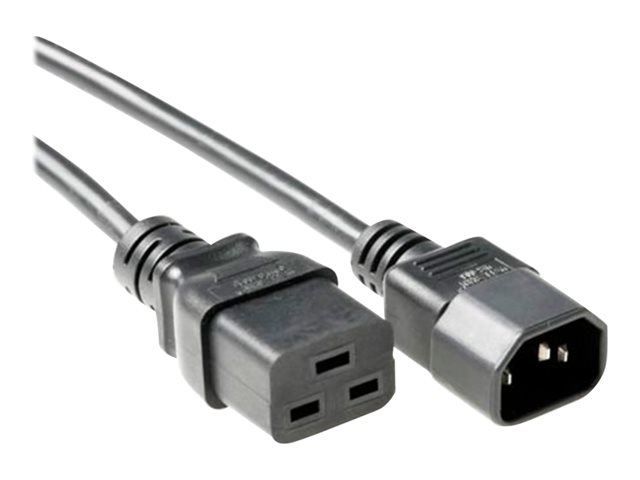ACT Netsnoer C14 - C19 zwart 0 5 m