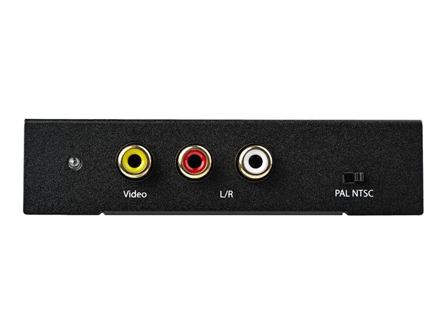 StarTech.com HDMI to RCA Converter Box with Audio - Composite Video Adapter - NTSC/PAL - 1080p (HD2VID2) - Video converter - HDMI - composite video - black