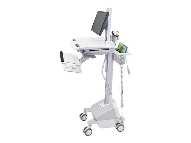 Ergotron StyleView - Cart - for LCD display / PC equipment - LiFe powered, EU - medical - plastic, aluminium, zinc-plated steel - grey, white, polished aluminium - screen size: up to 22\"