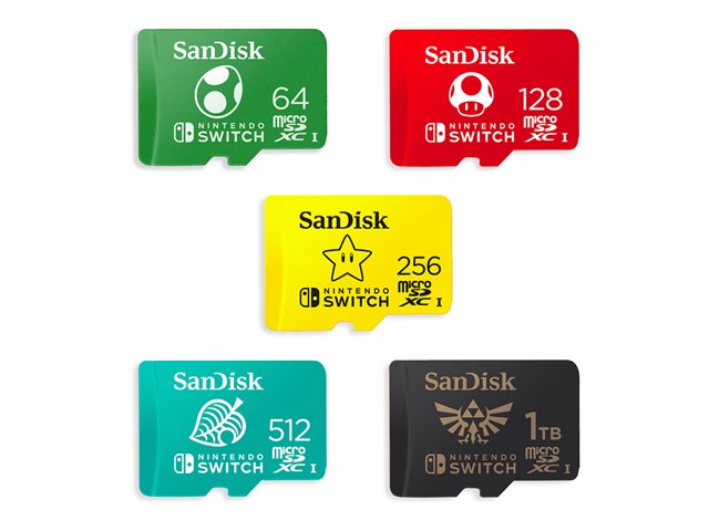 SanDisk Nintendo Switch - Flash memory card - 256 GB - UHS-I U3 - microSDXC UHS-I - for Nintendo Switch