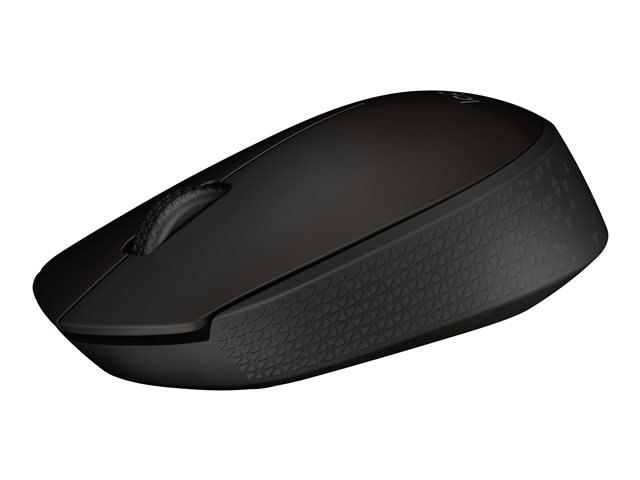 Logitech B170 - Mouse - optical - 3 buttons - wireless - 2.4 GHz - USB wireless receiver - black