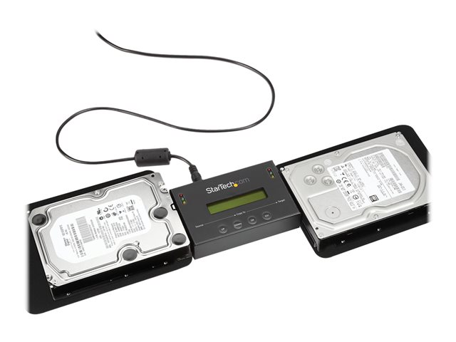 StarTech.com 1:1 Hard Drive Duplicator and Eraser for 2.5\" & 3.5\" SATA HDD SSD - LCD & RS-232 - 14GBpm Duplication Speed - Cloner & Wiper (SATDUP11) - Hard drive duplicator - 2 bays (SATA-600) - for P/N: SVA12M5NA
