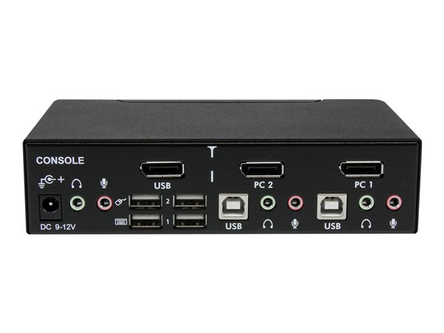StarTech.com 2 Port DisplayPort KVM Switch - 2560x1600 @60Hz - Dual Port DP USB, Keyboard, Video, Mouse Switch Box w/ Audio for Computers and Monitors (SV231DPUA) - KVM / audio switch - 2 x KVM / audio - 1 local user - desktop - for P/N: DP4N1USB6, IM12D1500P, SVA12M2NEUA, SVA12M5NA