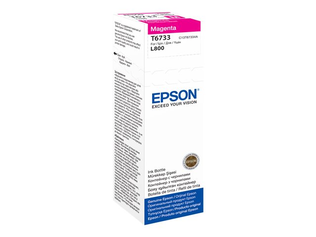 Epson T6733 - 70 ml - magenta - original - ink refill - for Epson L1800, L800, L805, L810, L850, EcoTank L1800