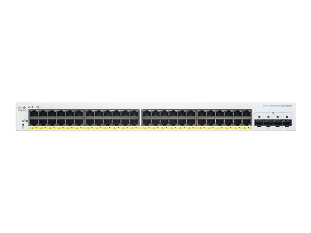 CBS220 Smart 48-port GE PoE 4x1G SFP