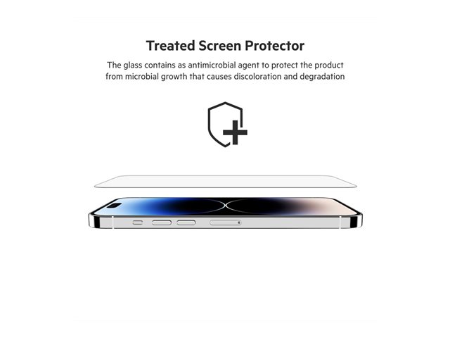 Belkin ScreenForce UltraGlass - Screen protector for mobile phone - glass - for Apple iPhone 14 Pro Max