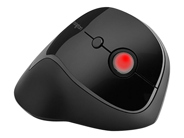 Kensington Pro Fit Ergo Vertical Wireless Mouse - Vertical mouse - ergonomic - right-handed - 6 buttons - wireless - 2.4 GHz - USB wireless receiver - black