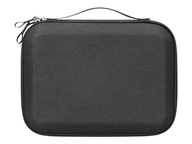 Lenovo Go - Hard case for mobile phone / earphones / notepad / cable / power adapter / pens / powerbank / mouse - polyester, recycled PET - dark grey - for ThinkCentre M75t Gen 2 11W5