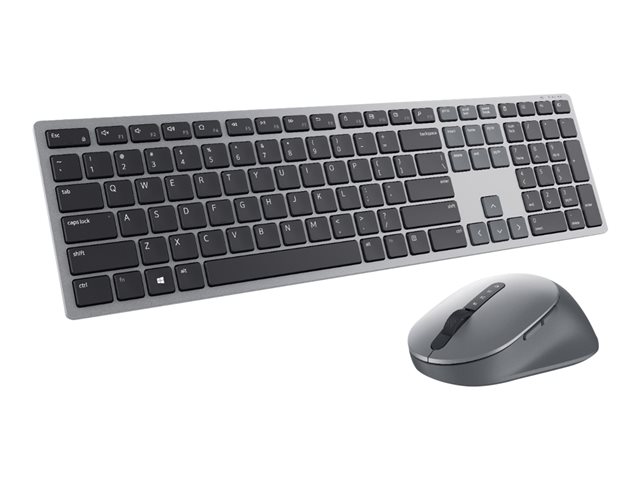 Dell Premier Multi-Device KM7321W - Keyboard and mouse set - wireless - 2.4 GHz, Bluetooth 5.0 - QWERTY - UK - titan grey