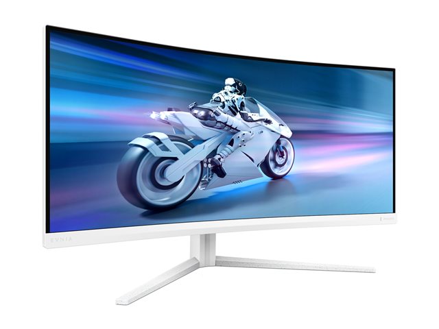 Philips Evnia 5000 34M2C5501A - LED monitor - gaming - curved - 34\" - 3440 x 1400 WQHD @ 180 Hz - Fast VA - 300 cd/m² - 4000:1 - DisplayHDR 400 - 0.5 ms - 2xHDMI, DisplayPort - speakers - white