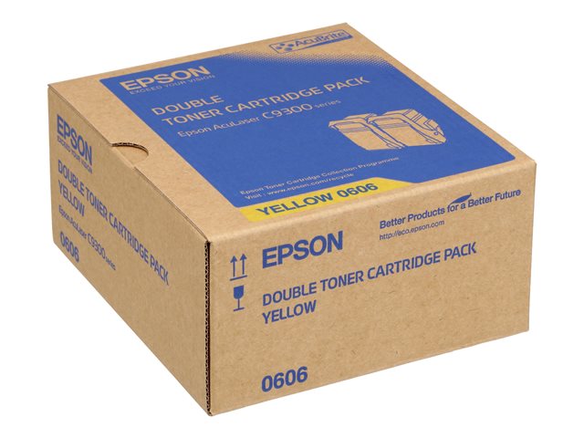 Epson Double Pack - 2-pack - yellow - original - toner cartridge - for Epson AL-C9500DN, AcuLaser C9300D2TN, C9300D3TNC, C9300DN, C9300DTN, C9300N, C9300TN