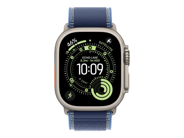 49mm Blue/Bright Blue TrailLoop-M/L - Natural Titanium Finish
