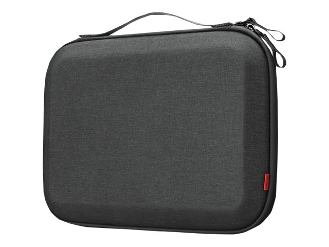 Lenovo Go - Hard case for mobile phone / earphones / notepad / cable / power adapter / pens / powerbank / mouse - polyester, recycled PET - dark grey - for ThinkCentre M75t Gen 2 11W5