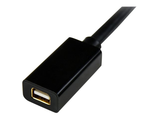 StarTech.com 6 ft Mini DisplayPort 1.2 Video Extension Cable M/F - Mini DisplayPort 4k with HBR2 support - Mini DP Extension Cable 6 feet (MDPEXT6) - DisplayPort extension cable - Mini DisplayPort (F) to Mini DisplayPort (M) - 1.8 m - latched, molded - black