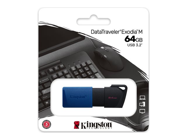 Kingston DataTraveler Exodia M - USB flash drive - 64 GB - USB 3.2 Gen 1