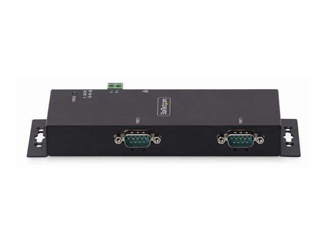 StarTech.com 2P Serial to Ethernet Adapter, IP LAN to RS232 DB9 Converter - Device server - 2 ports - 100Mb LAN, RS-232 - wall / DIN rail mountable - TAA Compliant