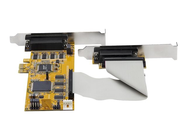 StarTech.com 8-Port PCI Express RS232 Serial Adapter Card, PCIe RS232 Serial Card, 16C1050 UART, Low Profile Serial DB9 Controller/Expansion Card, 15kV ESD Protection, Windows/Linux - Full Profile Bracket Incl - Serial adapter - PCIe low profile - RS