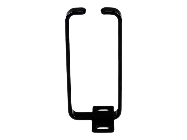 StarTech.com 1U Vertical 1.8 x 3.9in Server Rack Cable Management D-Ring Hook w/ Flexible Opening - Network Rack-Mount Cord Organizer Ring (CMHOOK1UN) - Cable management ring - black - 1U - for P/N: RACK-18U-20-WALL-OA, RACK-21U-20-WALL-OA, RACK-24U-20-WALL-OA, RK3236BKF, RKQMCAB12V2