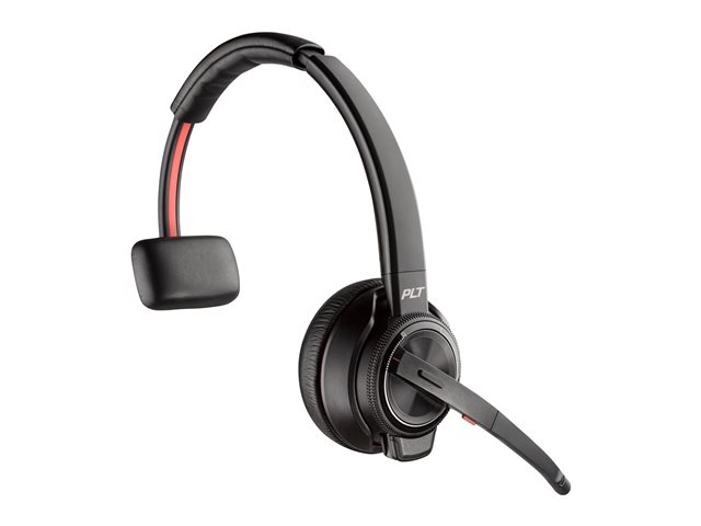 Poly Savi 8210-M Office DECT 1880-1900 MHz Single Ear Headset EMEA - INTL English - Euro plug - Replaces Poly SKU 207322-02