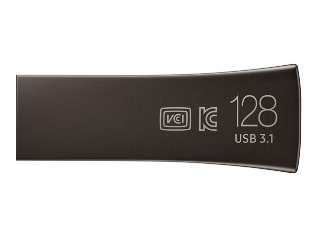 Samsung BAR Plus MUF-128BE4 - USB flash drive - 128 GB - USB 3.1 Gen 1 - titan grey