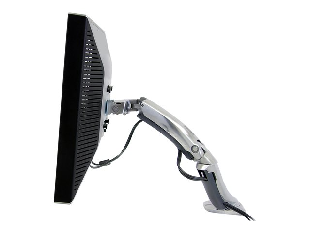 Ergotron MX - Mounting kit (articulating arm, desk clamp mount, grommet mount, base, extension) - Constant Force Technology - for LCD display - polished aluminium - screen size: up to 30\"
