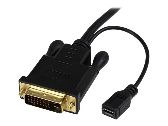 StarTech.com 6 ft DVI to VGA Active Converter Cable - DVI-D to VGA Adapter - Digital DVI to Analog VGA w/ built-in 6ft Cable - 1920x1200 (DVI2VGAMM6) - Video converter - DVI - VGA - black