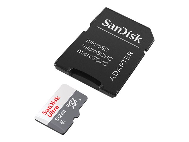 SanDisk Ultra - Flash memory card (microSDXC to SD adapter included) - 512 GB - Class 10 - microSDXC UHS-I