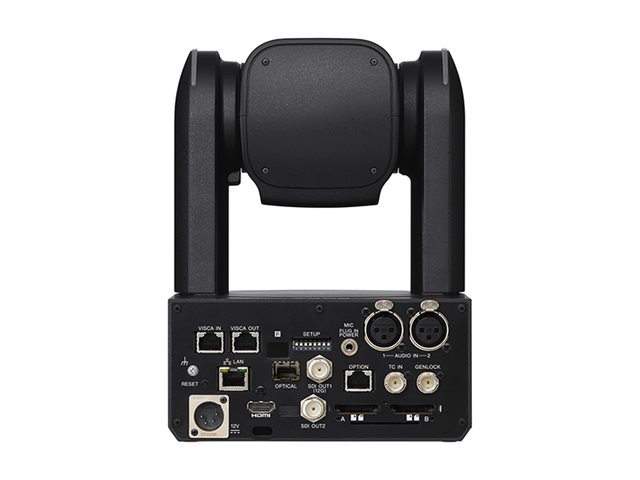 Sony BRC-AM7 - Surveillance camera - PTZ - colour - 20.9 MP - 3840 x 2160 - audio - 12G-SDI, 3G-SDI, HDMI - 100Base-TX/1000Base-T - AVC-LongG, HEVC, XAVC HS, XAVC S, XAVC S-I - DC 12 V / PoE ++