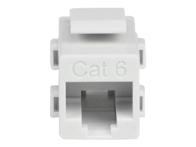 StarTech.com White Cat 6 RJ45 Keystone Jack Network Coupler F/F - RJ45 Coupler - Cat6 Coupler - F/F Cat6 Keystone Jack White Modular (C6KEYCOUPLWH) - Network coupler - RJ-45 (F) to RJ-45 (F) - CAT 6 - white