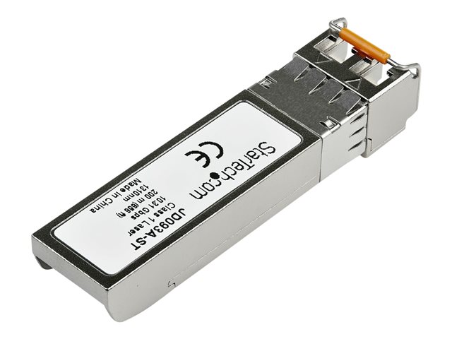 StarTech.com HPE JD093A Compatible SFP+ Module, 10GBASE-LRM, 10GbE Multi Mode (MMF) Fiber Optic Transceiver, 10GE Gigabit Ethernet SFP+, LC Connector, 200m, 1310nm, DDM, HPE 5500G, 3800, 2620 - Lifetime Warranty (JD093A-ST) - SFP+ transceiver module (equivalent to: HP JD093A) - 10 GigE - 10GBase-LRM - LC multi-mode - up to 200 m - 1310 nm - for HPE 4800-24G-SFP Switch