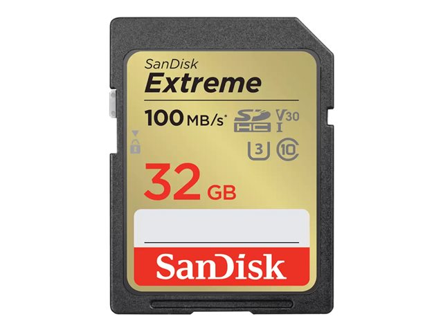 SanDisk Extreme PLUS - Flash memory card - 32 GB - UHS-I U3 / Class10 - SDHC UHS-I