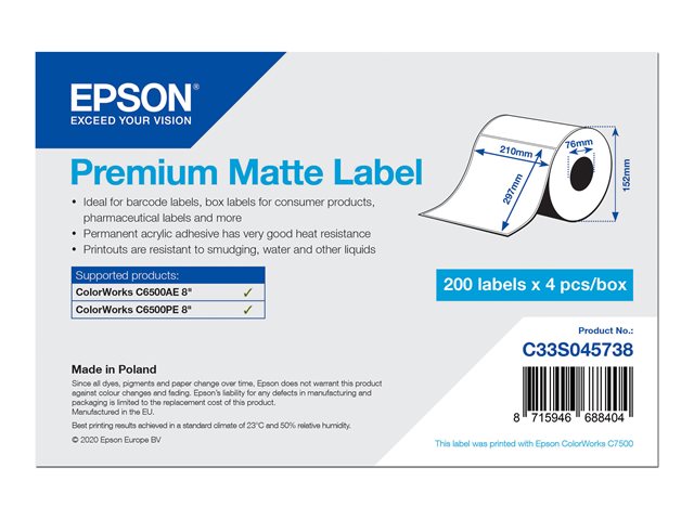 Premium Matte Label Die CutRoll