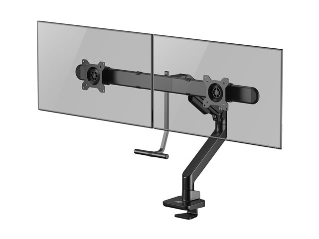 ACT - Mounting kit (monitor arm) - for 2 LCD displays - aluminium, plastic, steel - black - screen size: 17\"-32\"