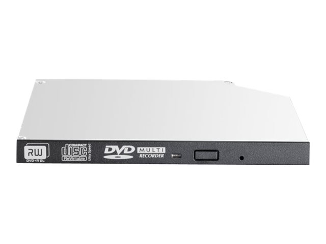 HPE - Disk drive - DVD±RW (±R DL) / DVD-RAM - 8x/8x/5x - Serial ATA - internal - HP jack black - for ProLiant DL20 Gen10, DL325 Gen10, DL360 Gen10, DL360 Gen9, ML30 Gen10