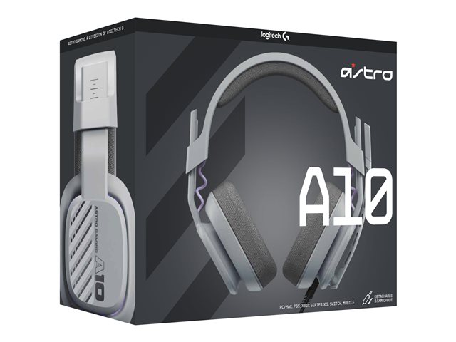ASTRO Gaming A10 Gen 2 - Headset - full size - wired - 3.5 mm jack - grey